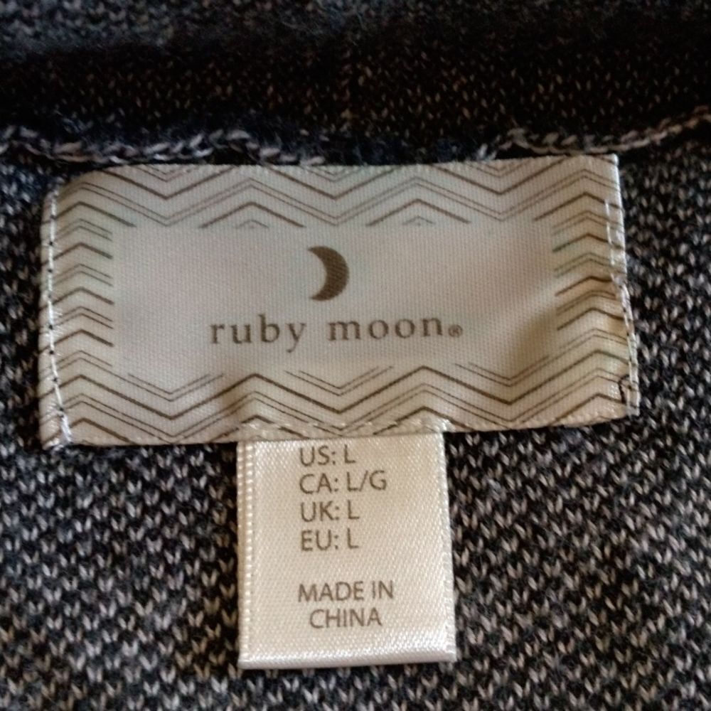 Anthropologie RUBY MOON sleeveless open front sweater size L - Picture 4 of 6